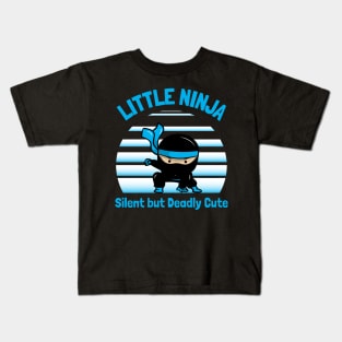 Little Ninja Blue Kids T-Shirt